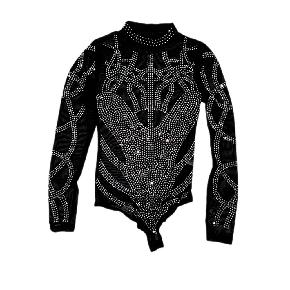 Women’s mesh diamond bodysuit brand new